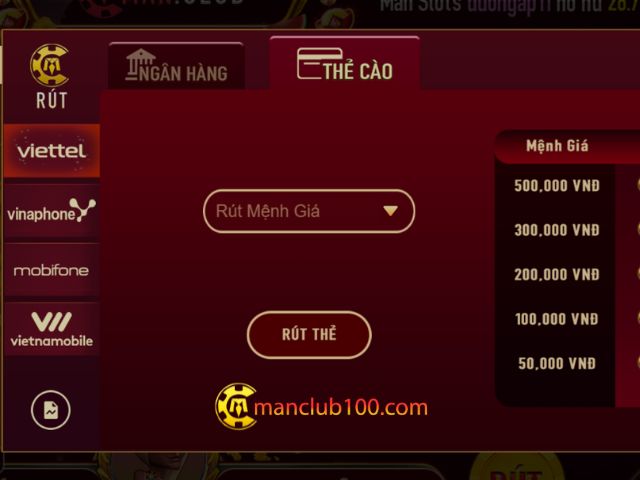 Nạp rút Manclub