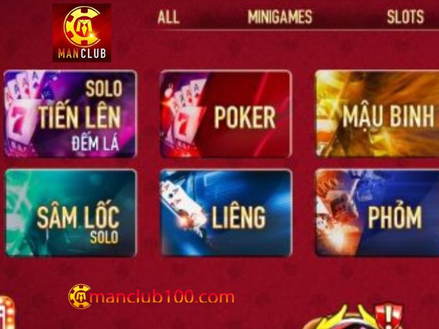 Các tựa game có mặt tại Manclub
