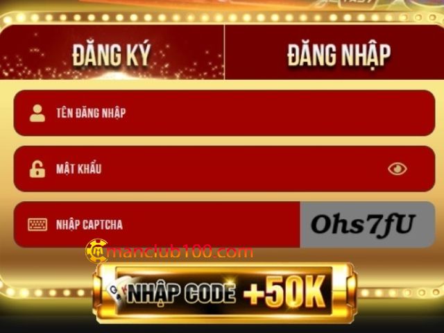 Đăng ký tại sân chơi Manclub