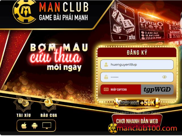 Truy cập tài khoản để chơi game